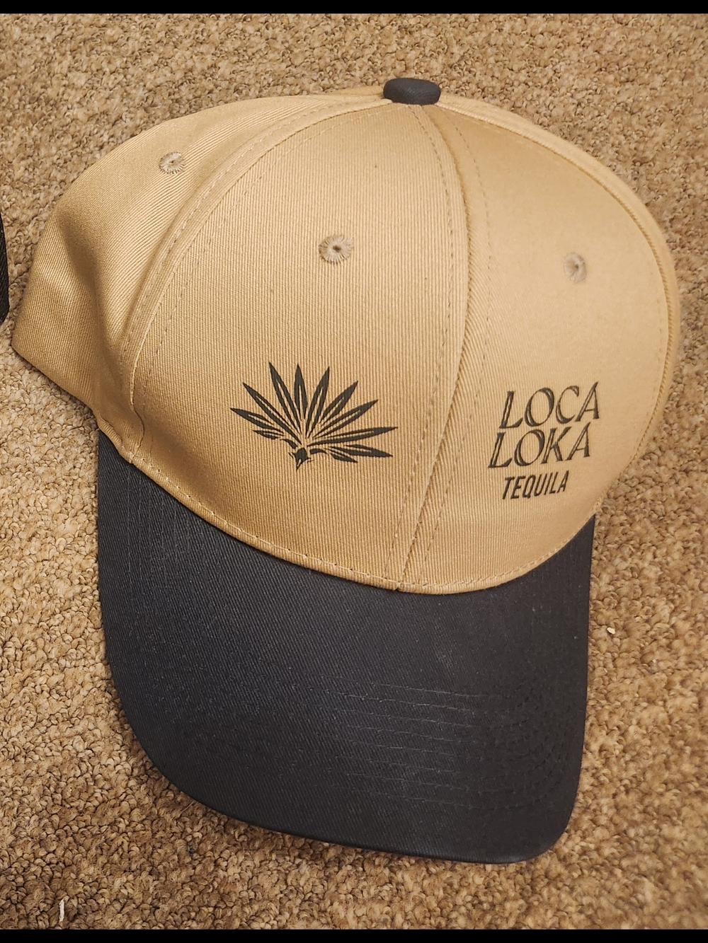 Loca Loka Tequila Two-Tone Baseball Caps - Tan & Blue (Set of 2)